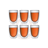 Bodum Pavina Medium Glass, Double Wall, 0.35 L, 12oz- Set of 6 Glasses